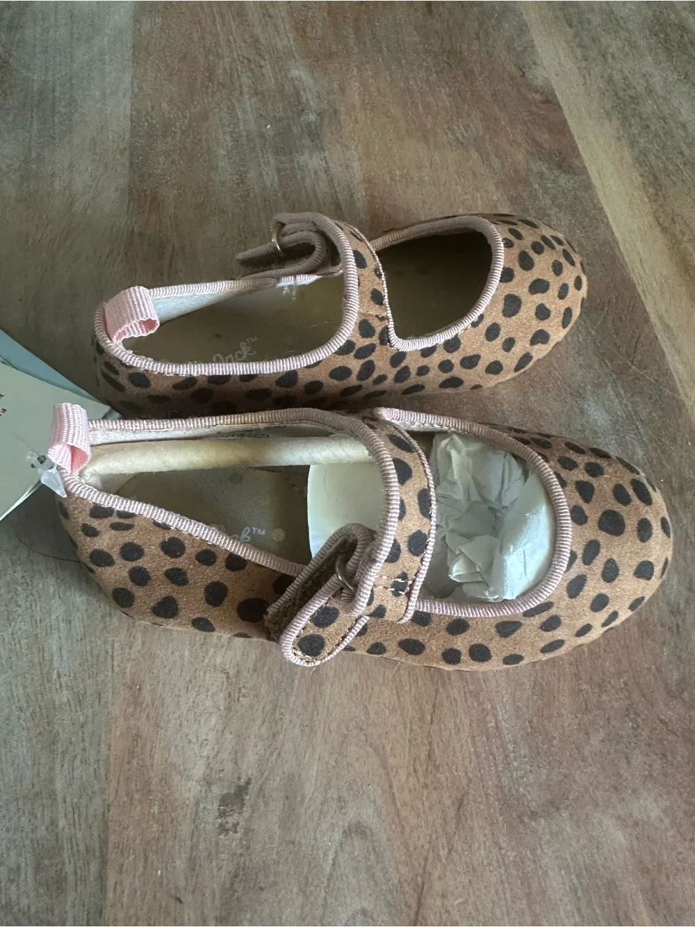 NWT Cat & Jack Toddler Cheetah Print Mary Jane Flats Size 6